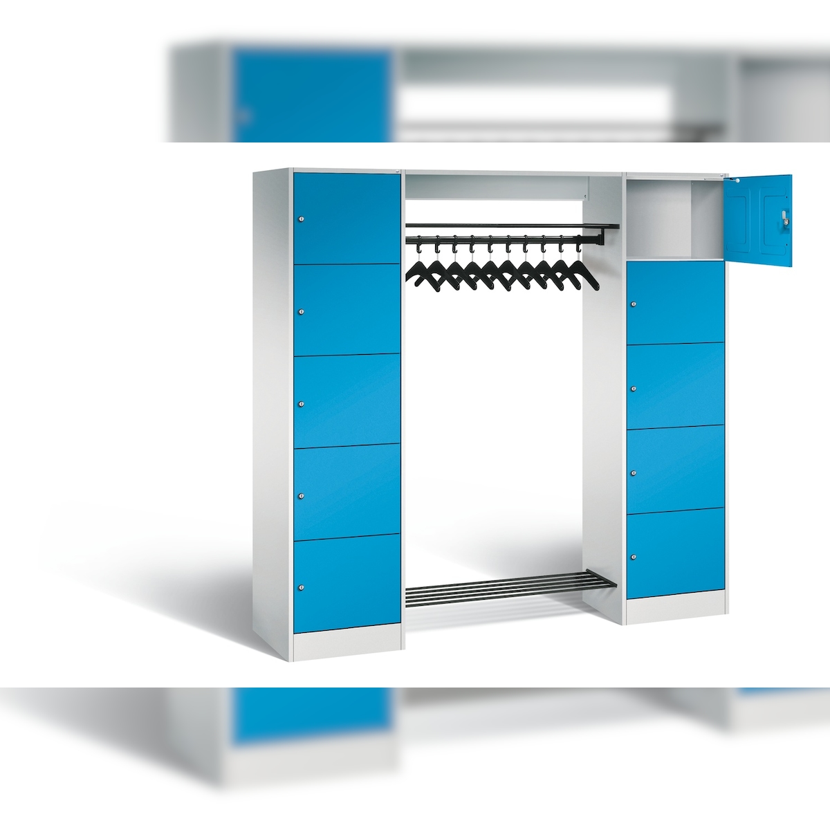 C+P Offene Garderobe Serie 8070, H1950xB1870xT480mm Image