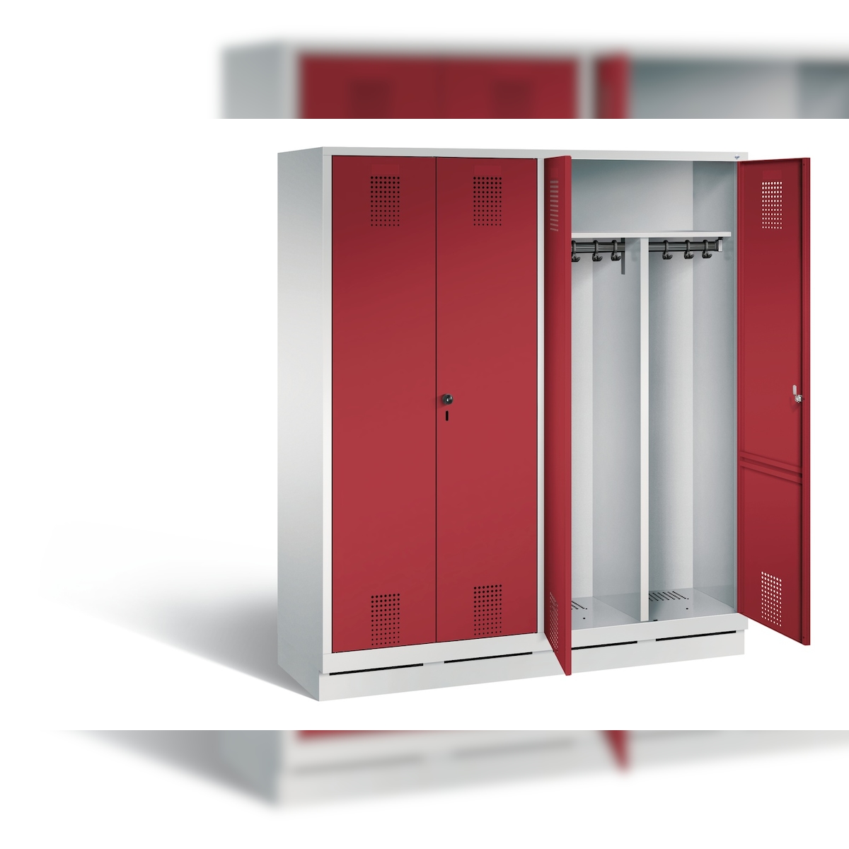 C+P Schwarz-Weiss-Spind Evolo, H1800xB1590xT500mm Image