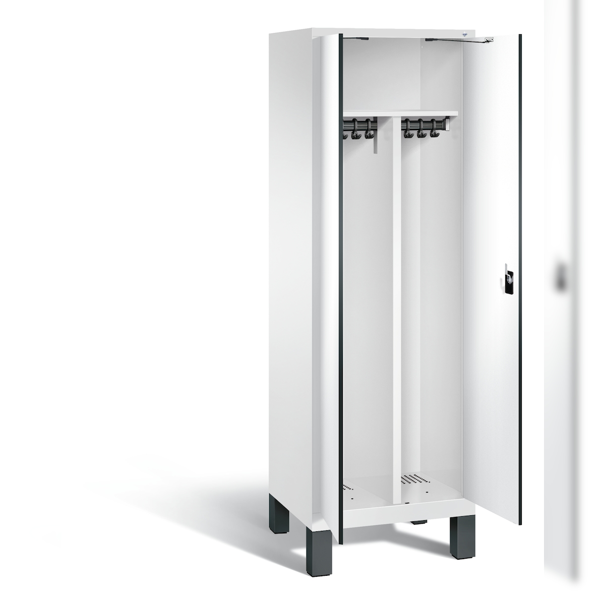 C+P Schwarz-Weiss-Spind Evolo, H1850xB610xT500mm Image