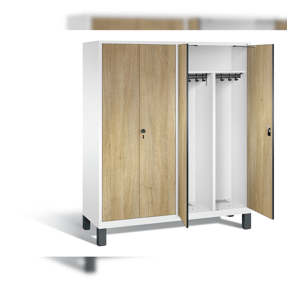 C+P Schwarz-Weiss-Spind Evolo, H1850xB1590xT500mm Image