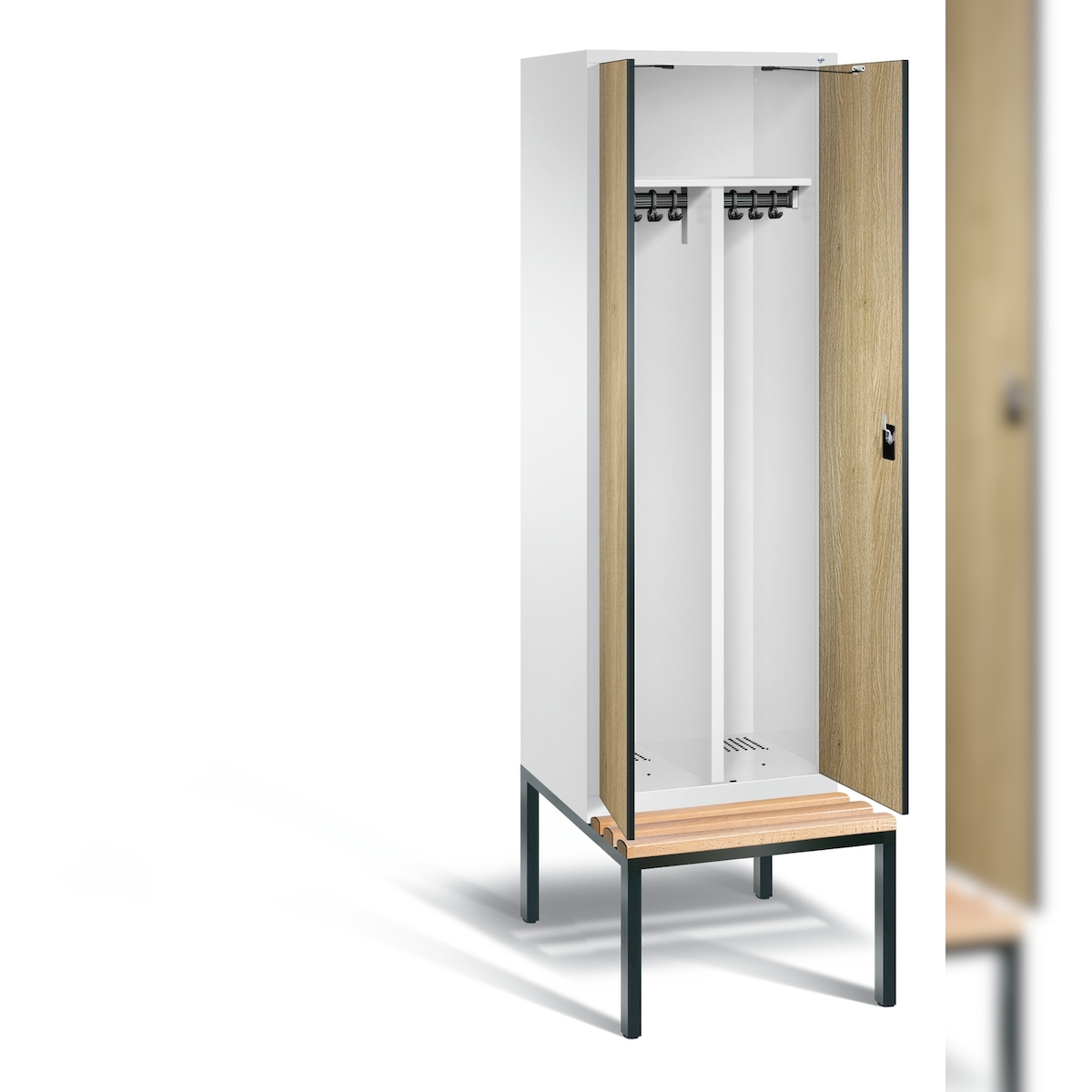 C+P Schwarz-Weiss-Spind Evolo, H2090xB610xT815mm Image