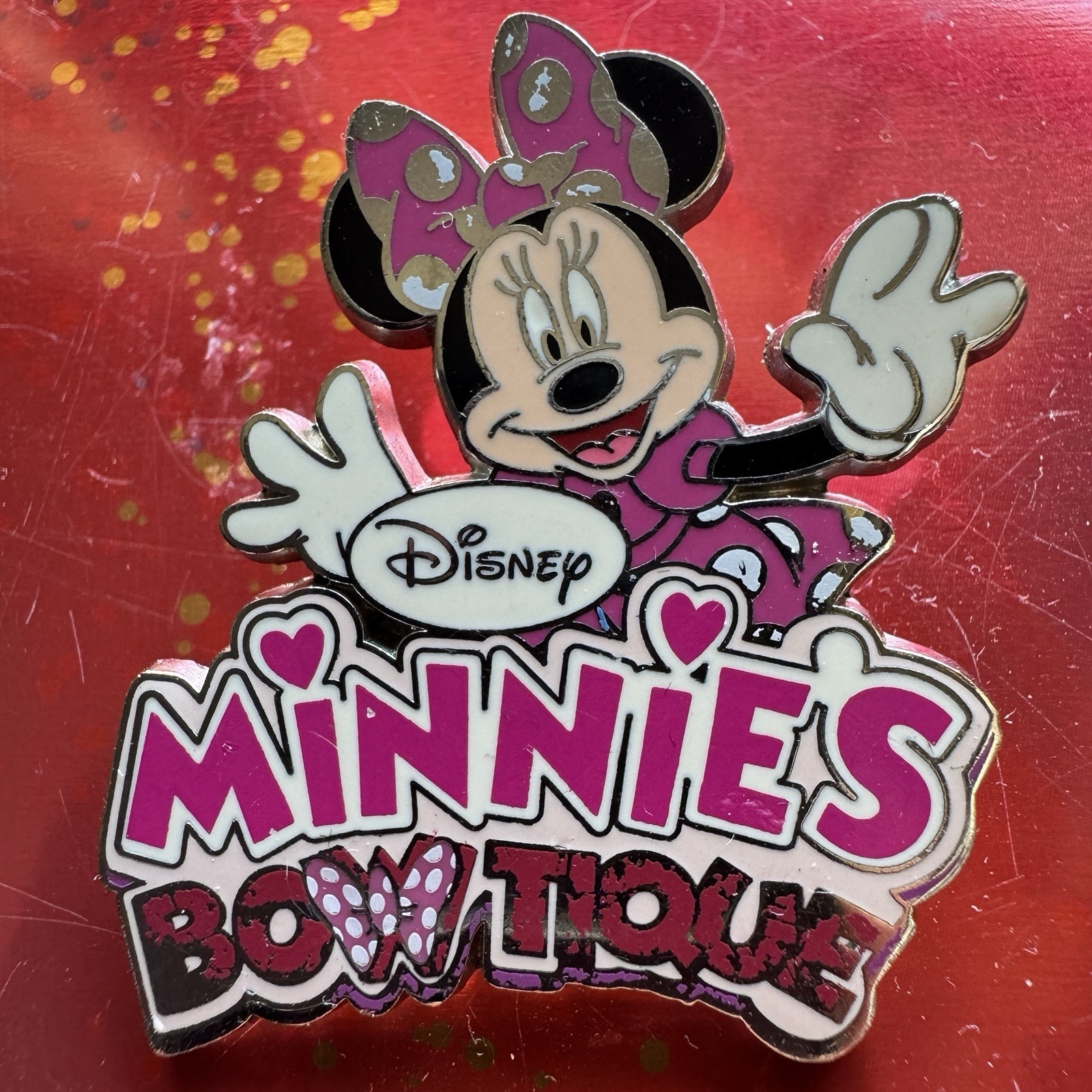 Disney Computers, Laptops & Parts | Disney Trading Pin Minnie's Bowtique Disney World Minnie Mouse Boutique | Color: Tan | Size: Os