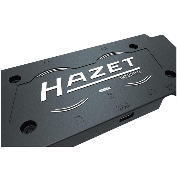 HAZET Induktive Ladestation Wireless Charging Pad Single LED-Lampen schwarz, 20.58x9.97 cm