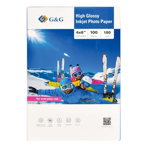 G&G Fotopapier »High Glossy Inkjet« 180 g/m² 10 x 15 cm 100 Blatt Image