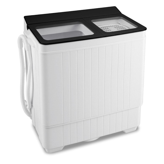 Costway Portable Washing Machine with 18 LBS Washer and 8 LBS Spinner Combo-Black