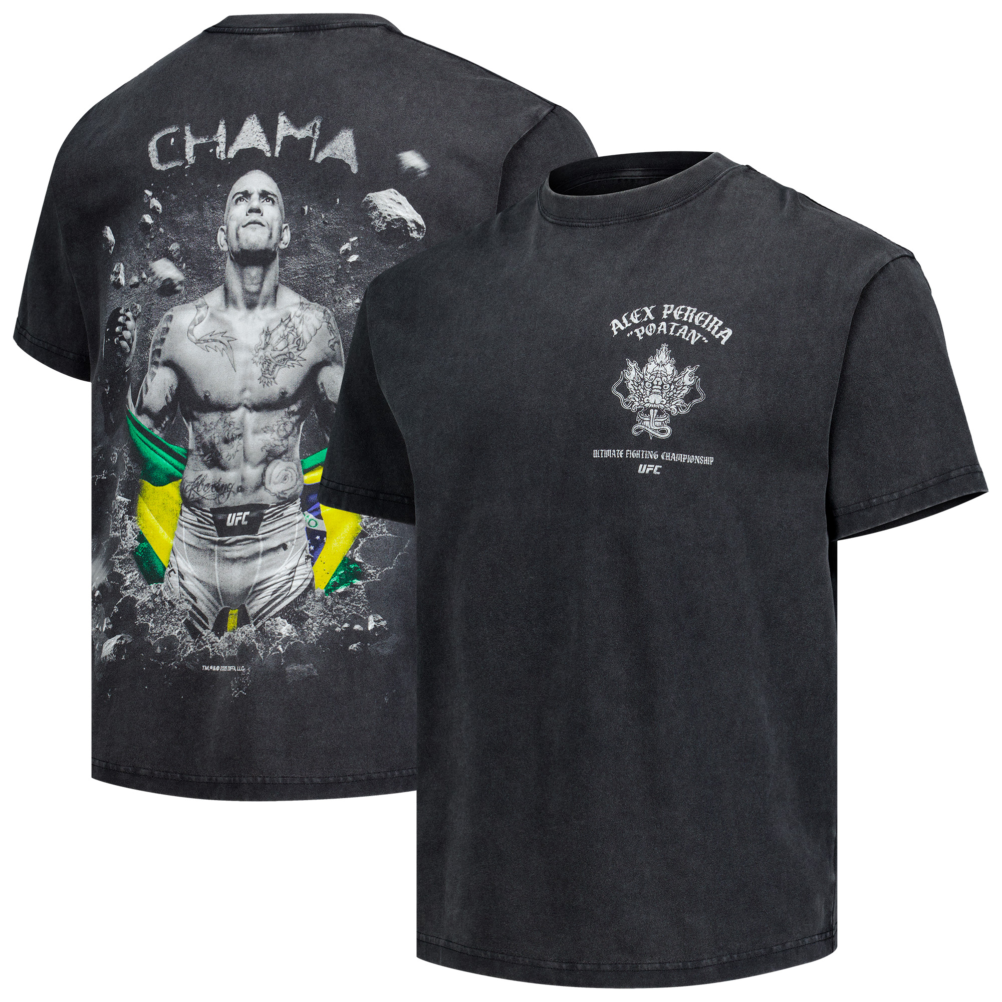 Schwarzes Alex Pereira Dragons Aura Herren-T-Shirt Image