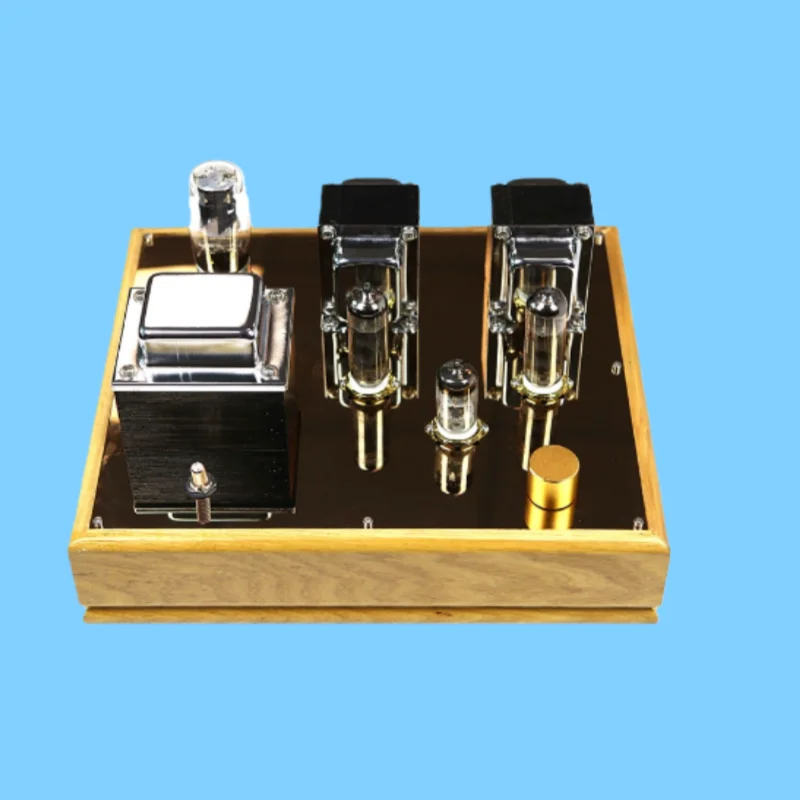 6p14 EL84 5Z4P Gleichgeprüftes Massivholz Single-Ended Low-Power Gallenblase Elektronischer Röhren-Leistungsverstärker Handgerüst Audio Image