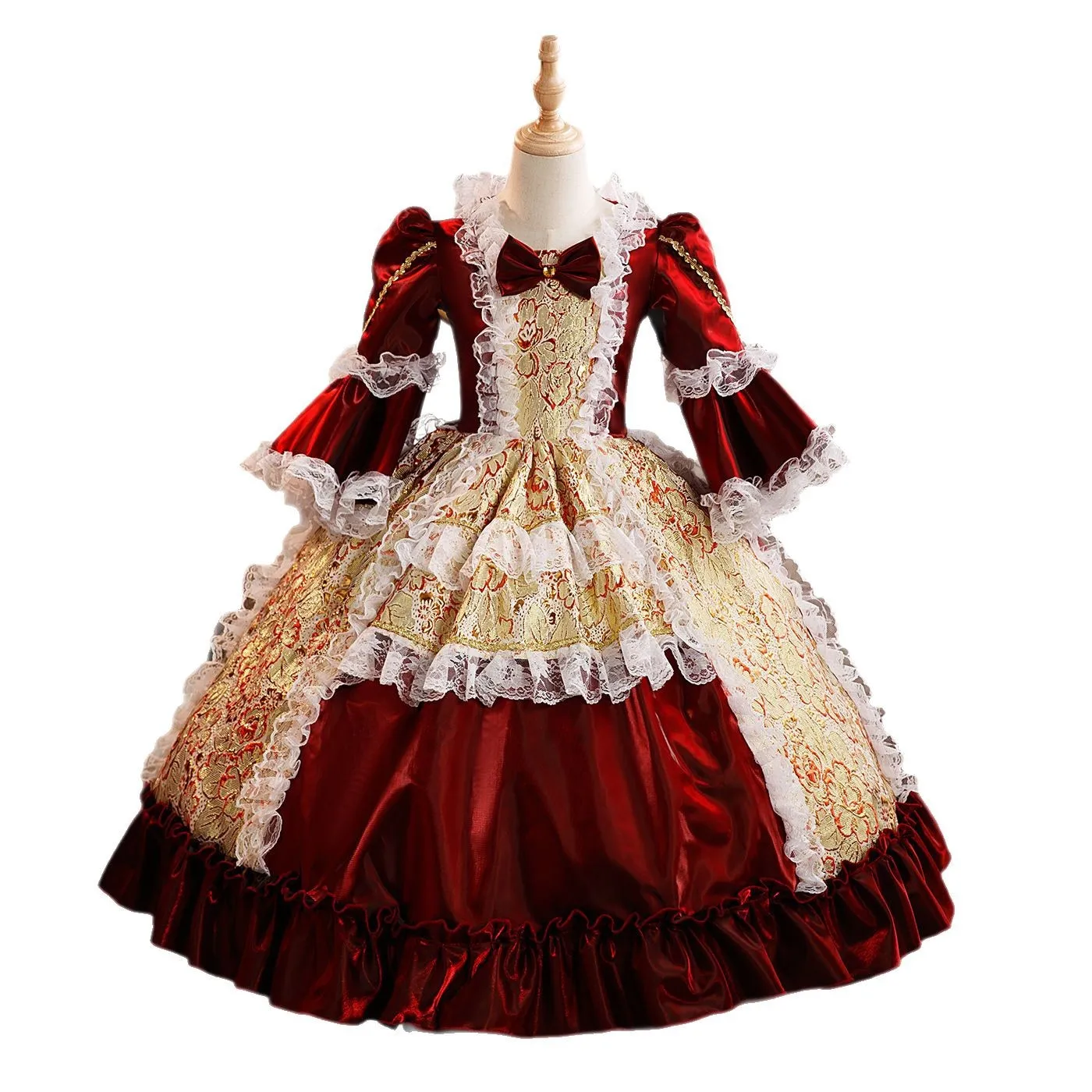 Rokoko Karneval Outfit Kinder Viktorianisch Marie Antoinette Abend Party Lolita Kleider Kinder Urlaub Party Cosplay Kostüm Image
