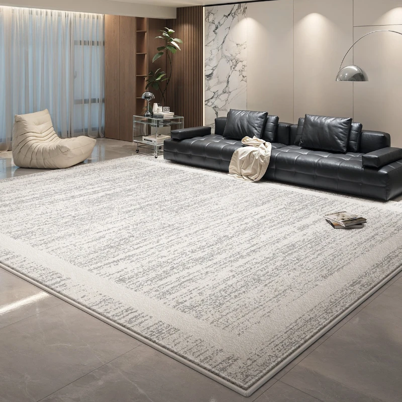 Großflächiger Wohnzimmer-Dekorations-Teppich Minimalistischer Flauschiger Weicher Lounge-Bodenbelag Verdickter Plüschteppich Moderner Stil Teppiche für Schlafzimmer