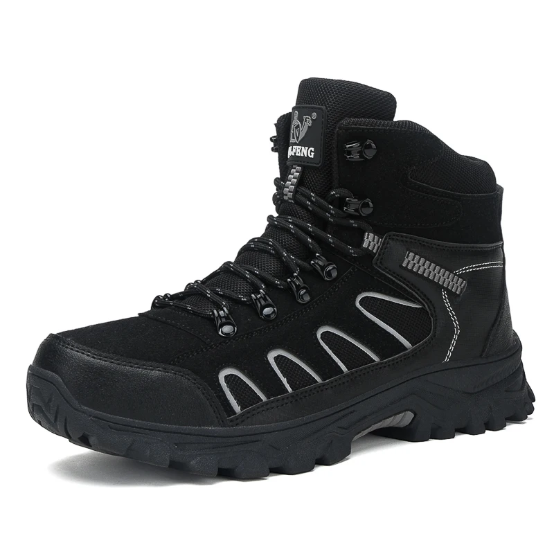 Neue Outdoor-Wanderschuhe für Herren, rutschfest und verschleißfest, übergroße High-Top-Stiefel, Outdoor-Arbeits- und Reise-Wanderstiefel, Größe 39–49