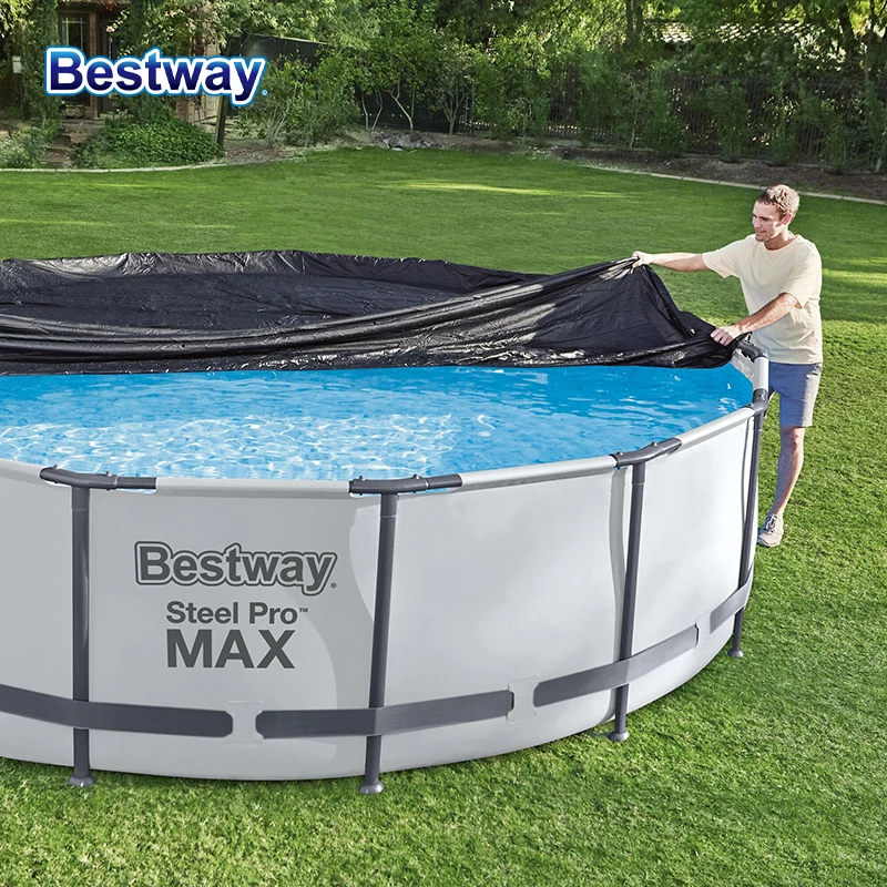 Bestway 58037 PVC-Plane, Durchmesser 370, Schwarz, rund Image