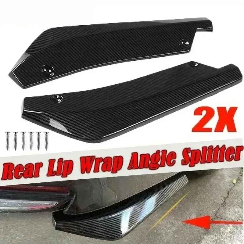 Neue 2-teilige Seitenspoiler-Diffusor-Canards Heckdiffusor-Lippe Splitter für A3 A4 S3 S4 B7 B8 B9 RS S-LINE Auto-Zubehör Image