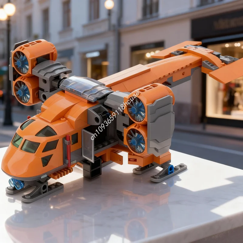 246-teiliges MOC Arktisches Transport-VTOL-Stadtmodell Bausteine Architektur-Spielzeug Weihnachtsgeschenkidee Lernspielzeug Geburtstagsgeschenk Image