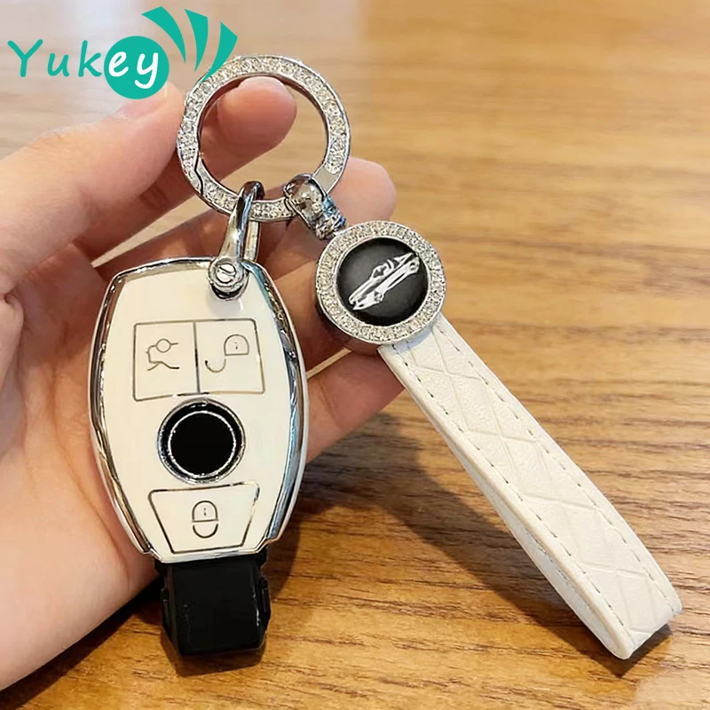 TPU Shell Fob Auto Schlüssel Fall Abdeckung Für Mercedes Benz A B C E Klasse GLS GLA GLK GLC CLS CLA AMG W204 W205 W212 W463 W176 Image