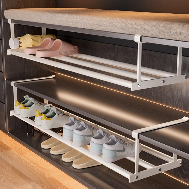 Schuhregal Einziehbarer Schuhschrank für den Haushalt Schuhregal mit mehrlagiger Schallwand Image