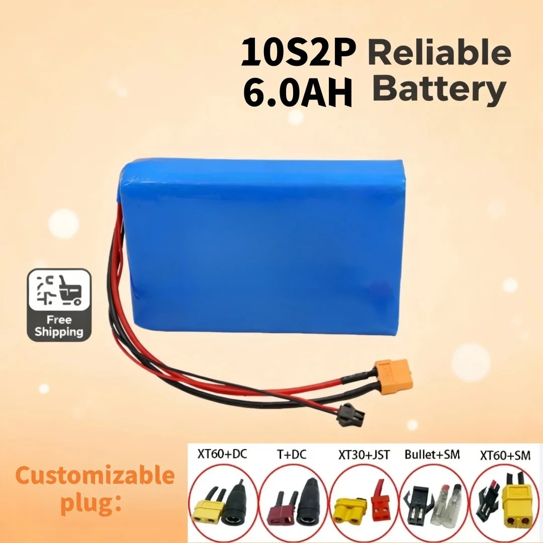 36V 4000mAh 6000mAh 10S2P Li-Ionen-Akku mit hoher Entladungsrate für Hoverboard-Elektroroller Langlebiges wiederaufladbares Netzteil Image