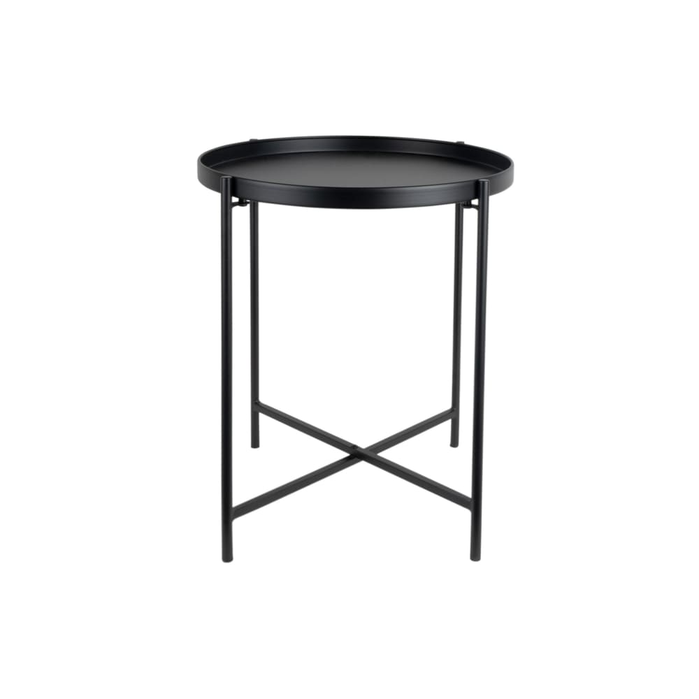 Table d'appoint métal noir 40x40x49cm