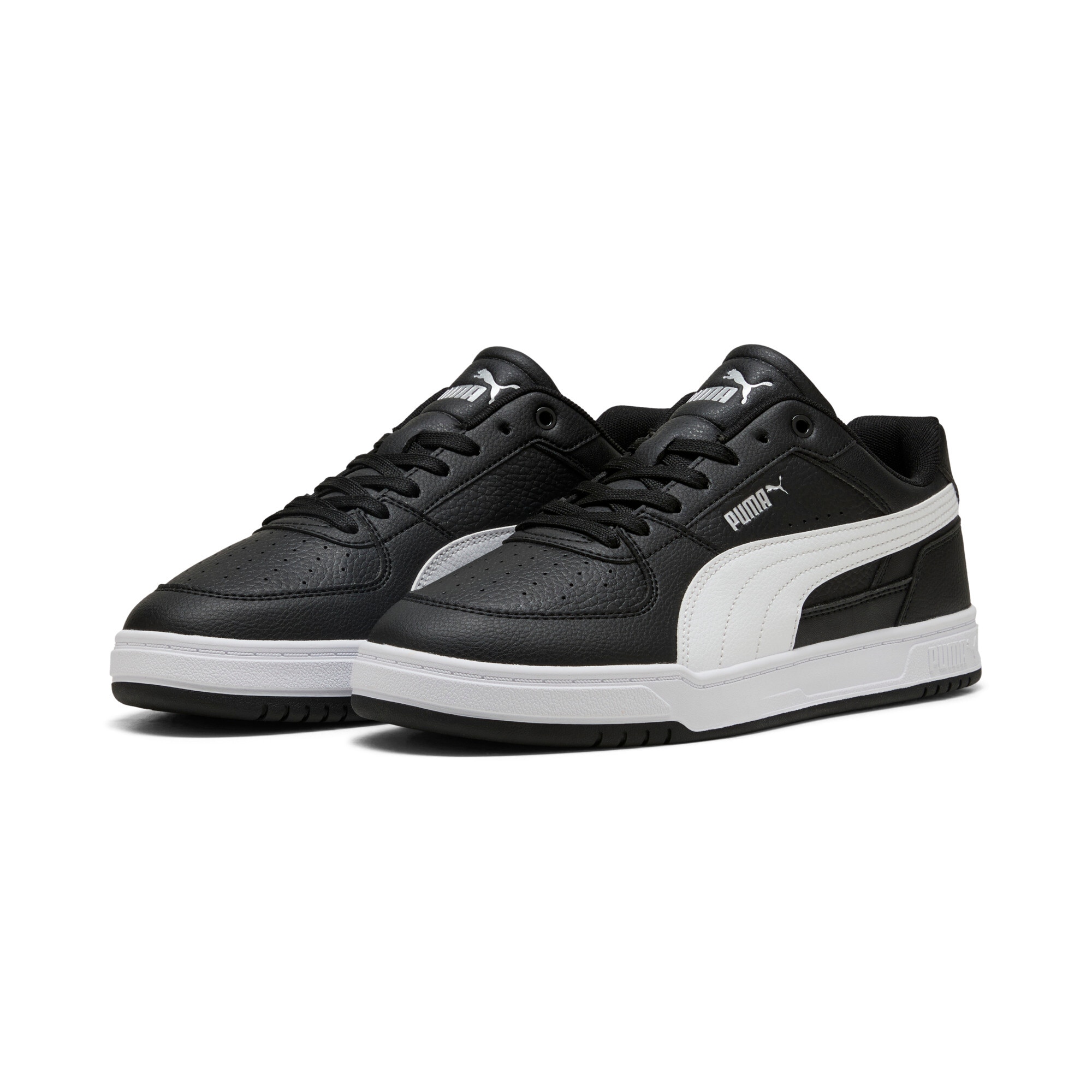 Sneaker PUMA "CAVEN III", Damen, Gr. 42, puma schwarz, puma weiß, puma silber, Synthetik, mehrfarbig, Schuhe Sneaker