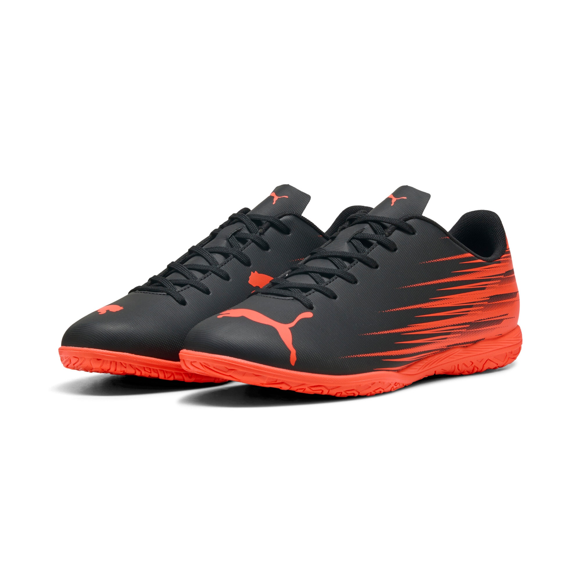 Fußballschuh PUMA "ATTACANTO II IT", Herren, Gr. 41, puma schwarz, glowing rot, Synthetik, bedruckt, Schuhe Fußballschuh, für Halle und Straße
