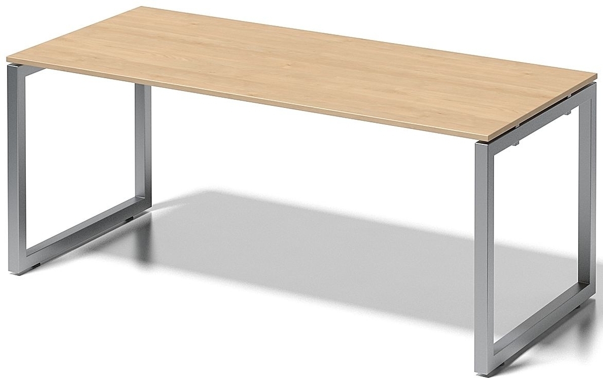 Bisley Schreibtisch Cito BxTxH 180x80x74cm ahorn Gestell silber Image