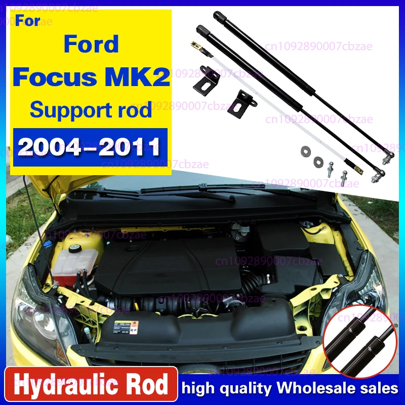 Haubenstreben kompatibel für Ford Focus MK2 2004–2011 2005 2006 2007 2008 2009 2010 Motorhaubenlift Stützfeder Stoßdämpfer Dämpfer Image