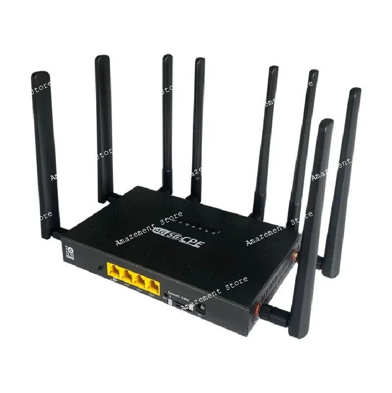 SIM Gigabit 5G Router Openwrt Fireware 1200Mbps CAT4 CAT6 Modem 4*LAN 2,4G 5,0GHz 8 Wifi Antenne Hotspot für 64 Benutzer Image