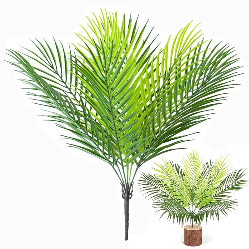 1 Stück Künstliches Sago-Cycas-Blatt Gartendekoration Realistische Kunstpflanzen für Innen- und Außenbereich Gartenornament Simulierte Farnpflanzen Image