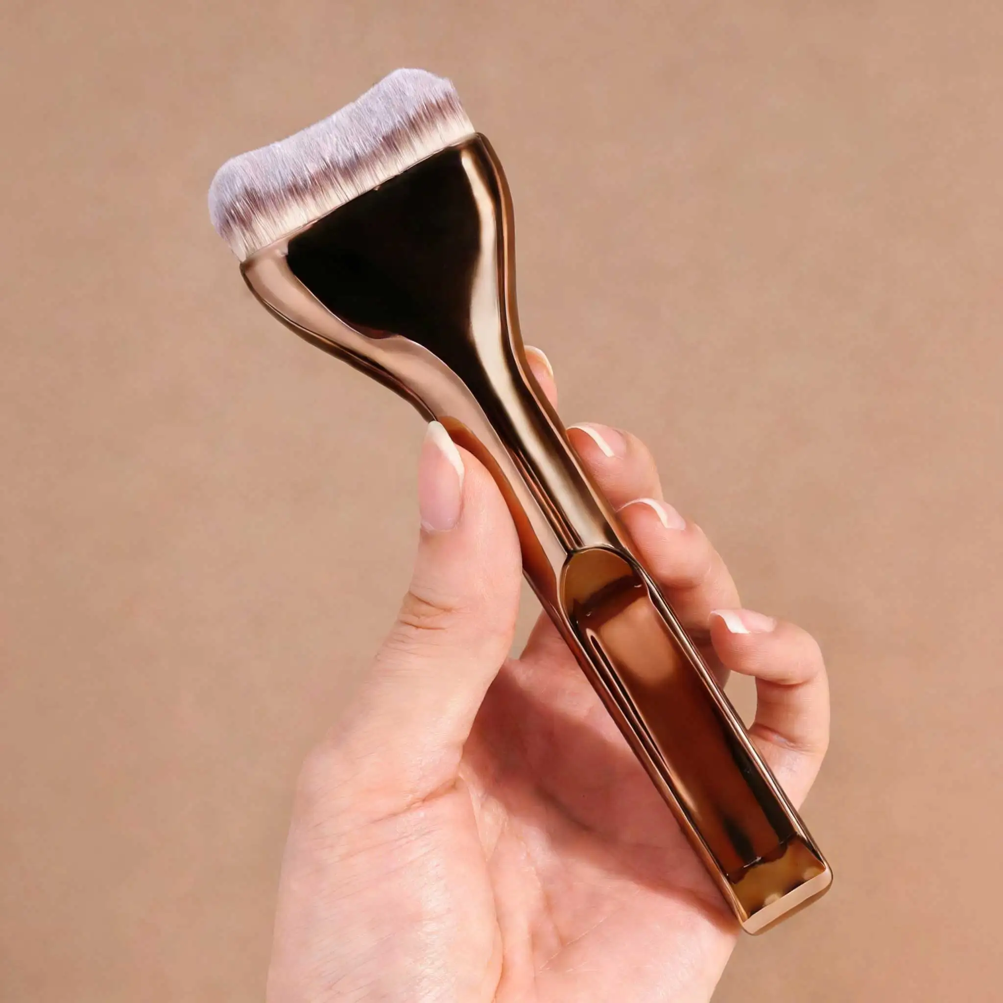 1pc Pennello cosmetico da viaggio morbido al tatto Pennello per trucco professionale Pennello per fondotinta Pennello per cipria Pennello per dettagli Pennello per la casa