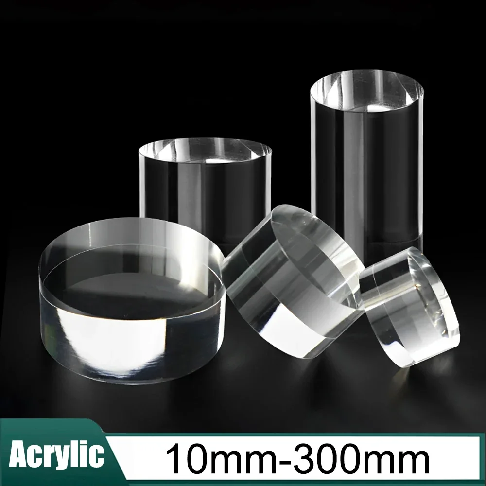 1 Stück transparenter Acryl-Rundstab, rund, 10–300 mm Länge, transparenter Acryl-Zylinder, Schmuckständer Image