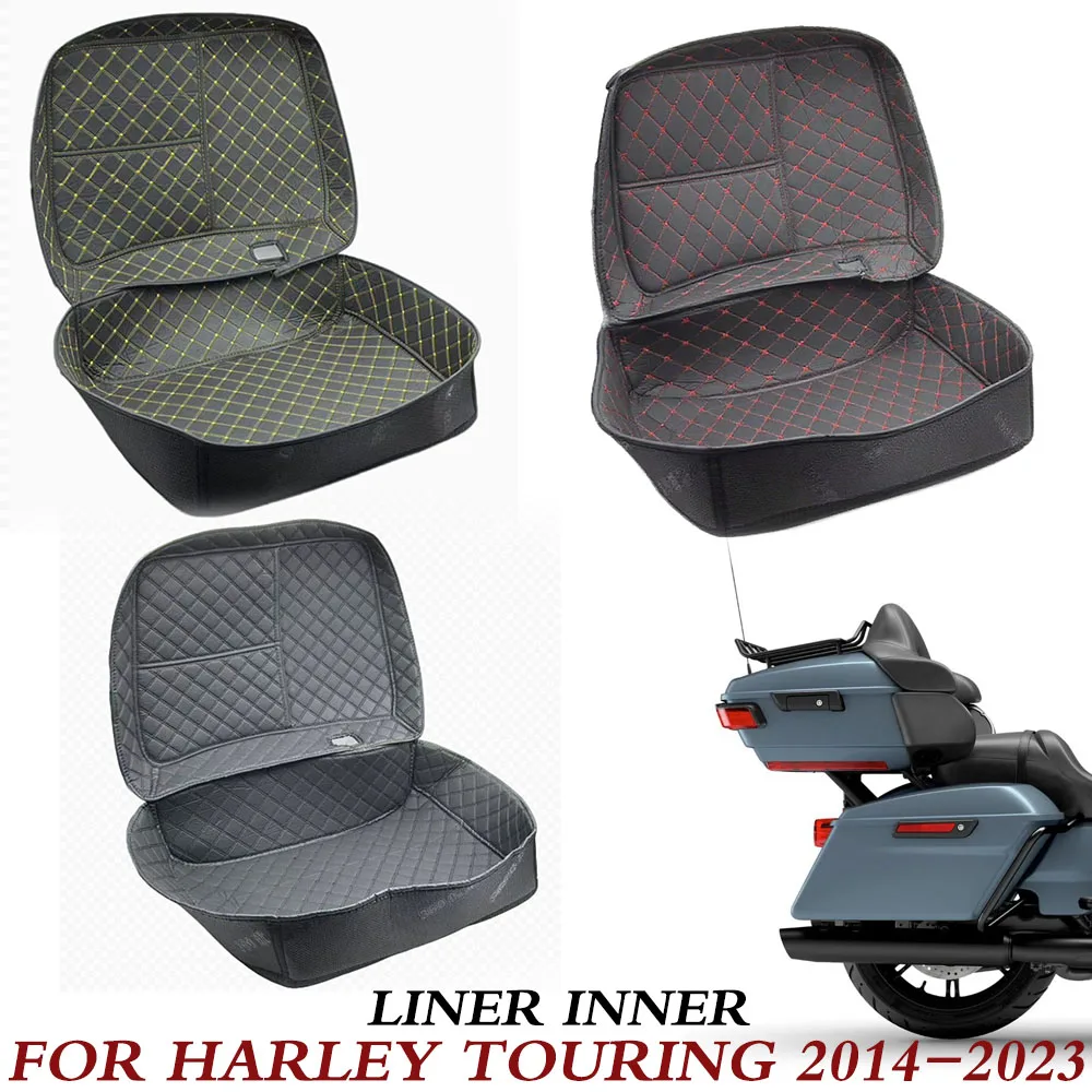 Motorrad Tour Pak Stamm Teppich Innentasche Liner Gepäck Leder Taschen Pad Für Harley Touring Road Electra Glide FLHR FLHT 14-23 Image