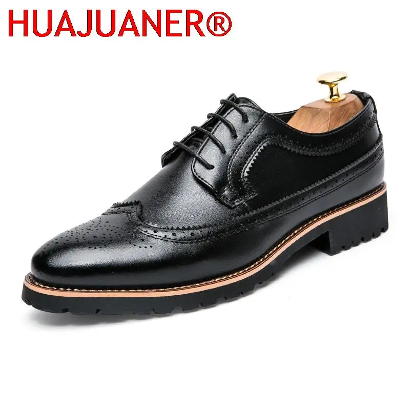 2026 Männer Kleid Schuhe Leder Mode Derby Schuhe Klassische Casual Business Hochzeit Schuhe Schnürung Britischen Stil Männlichen Formalen schuh