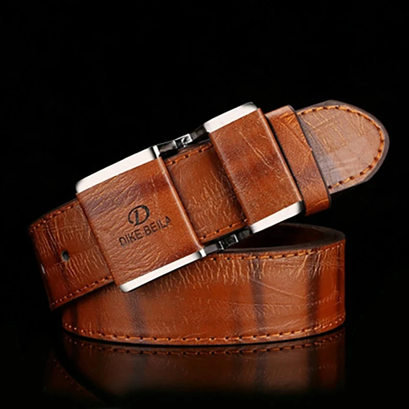 Neue männer gürtel koreanische mode glatte schnalle business casual gürtel mode junge männer hosen designer luxus marke gürtel Image