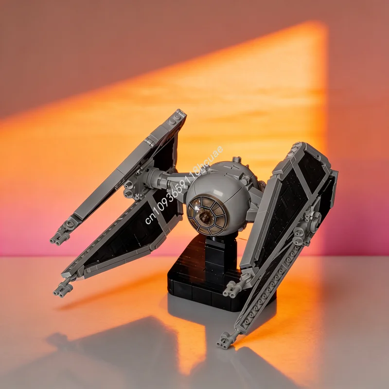 456-teiliger MOC Star Battle TIE Interceptor Modellbausatz Weihnachtsgeschenke Architektur-Spielzeug DIY-Idee Kreative Bildung Image