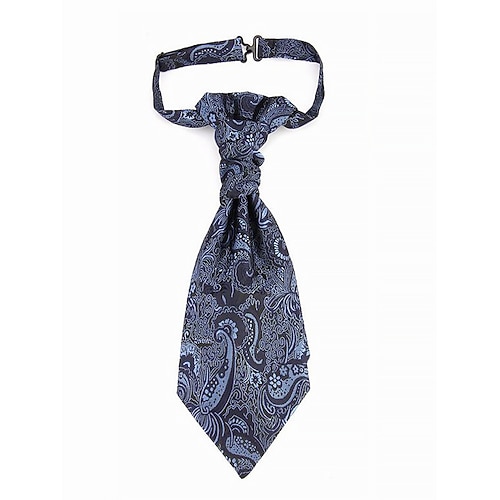 Krawatten mit Paisleymuster für Herren – eleganter seidenartiger Stoff mit verstellbarem Riemen, ideal für formelle und legere Anlässe Image