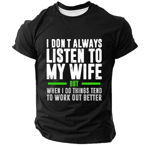 Herren Lustiger Slang T Shirt Kurzarm T-Shirt 3D-Druck Rundhalsausschnitt Hemd Mode Täglich Täglich Straße Blau Heather Grey Schwarz Sommer Frühling Bekleidung S M L XL XXL XXXL