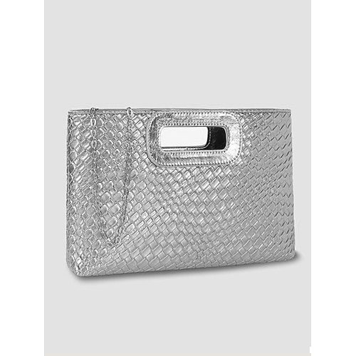 Damenhandtasche aus Kunstleder mit Kettenriemen, erhältlich in verschiedenen Farben, perfekt für Hochzeiten und Partys, stilvolle und vielseitige Clutch mit elegantem Design