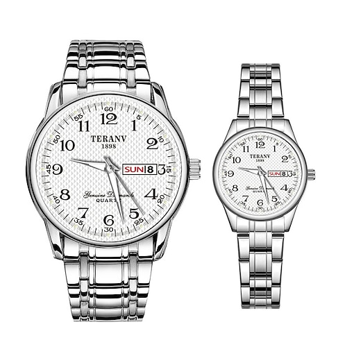 Partneruhren-Set für Sie und Ihn, passende Armbanduhren für Sie und Ihn, das perfekte Geschenk zur Hochzeit, zum Jahrestag oder zum Valentinstag für Ehemann und Ehefrau, Freund und Freundin Image