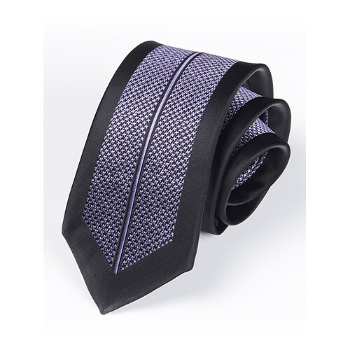 6 cm schmale Krawatte mit Positionierungsmuster für Herren – Streifen-, Blumen- oder Karomuster, elegante gewebte Seidenkrawatte für Business, Hochzeiten und formelle Anlässe Image