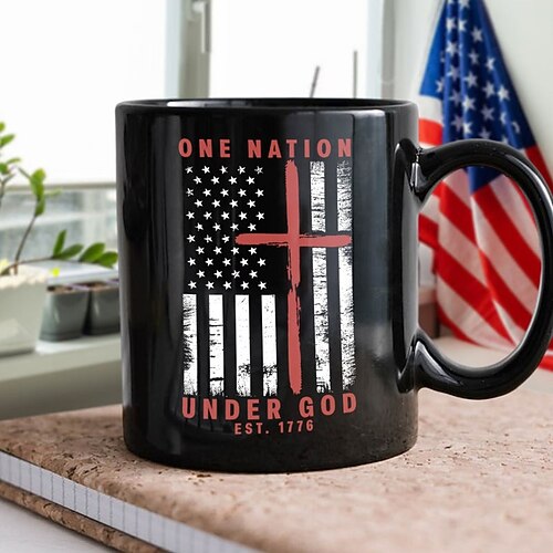 Tasse zum 250. Jahrestag der Vereinigten Staaten, patriotisches Geschenk, Keramik-Kaffeebecher zum 550. Jahrestag, 1776–2026 Amerika 250, Geschenk zum Unabhängigkeitstag (4. Juli) für Männer und Image