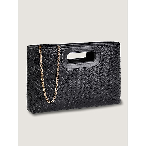Damenhandtasche aus Kunstleder mit Kettenriemen, erhältlich in verschiedenen Farben, perfekt für Hochzeiten und Partys, stilvolle und vielseitige Clutch mit elegantem Design