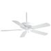 Minka Aire 52" Sundance 5 - Blade Outdoor Standard Ceiling Fan w/ Pull Chain in White | Wayfair MF571WH