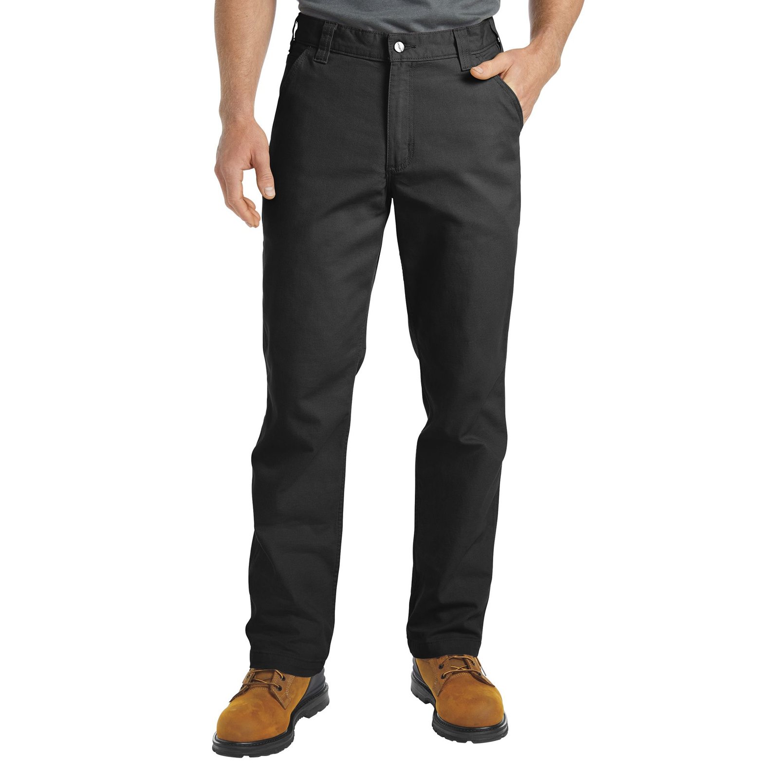 Carhartt Men's Relaxed Straight Rigby Dungaree (Size 42-30) Black, Cotton,Spandex