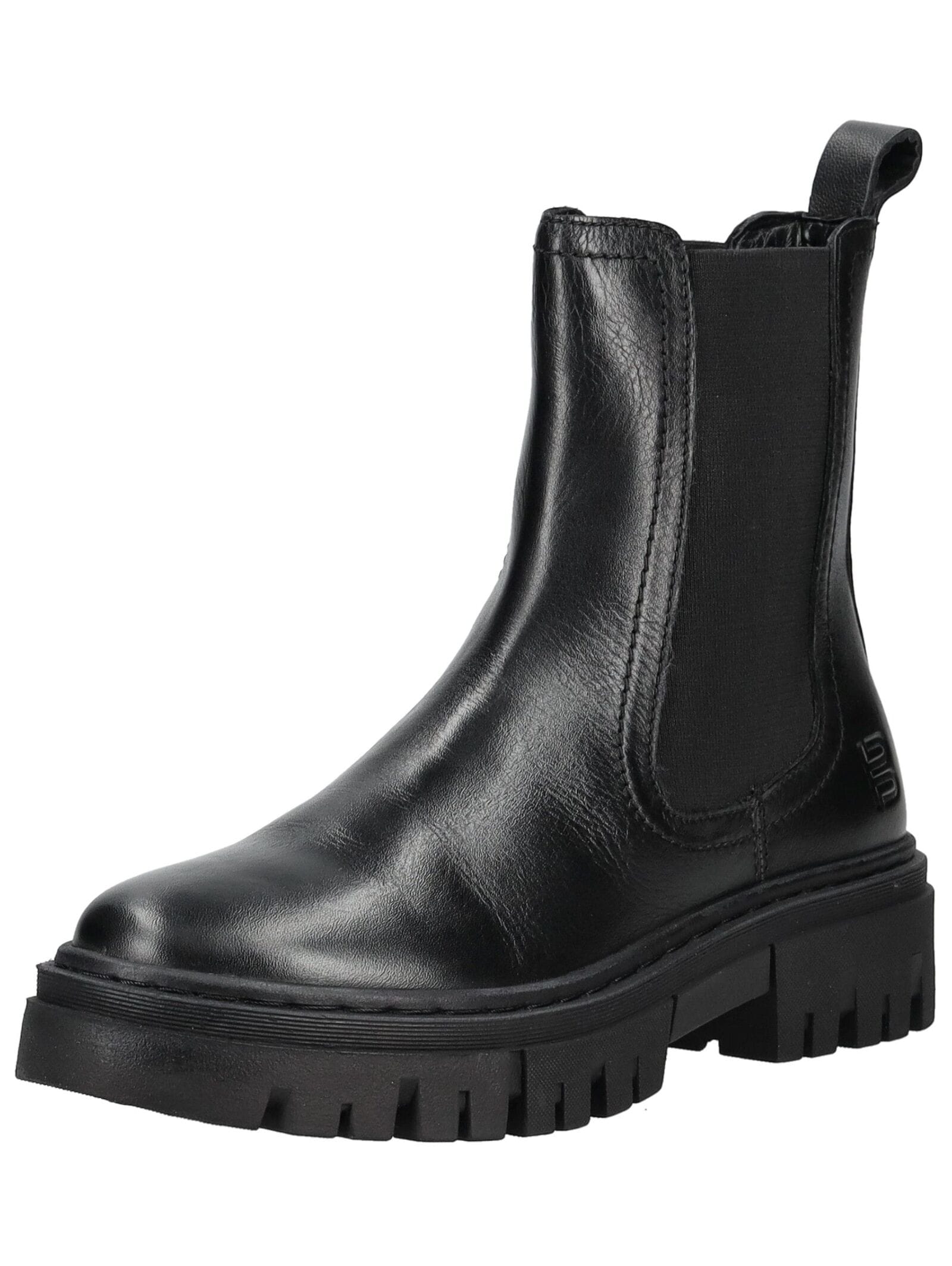 Stiefelette BAGATT "BAGATT Stiefelette Leder/Textil", Damen, Gr. 38, schwarz, Leder, Textil, Schuhe Stiefelette