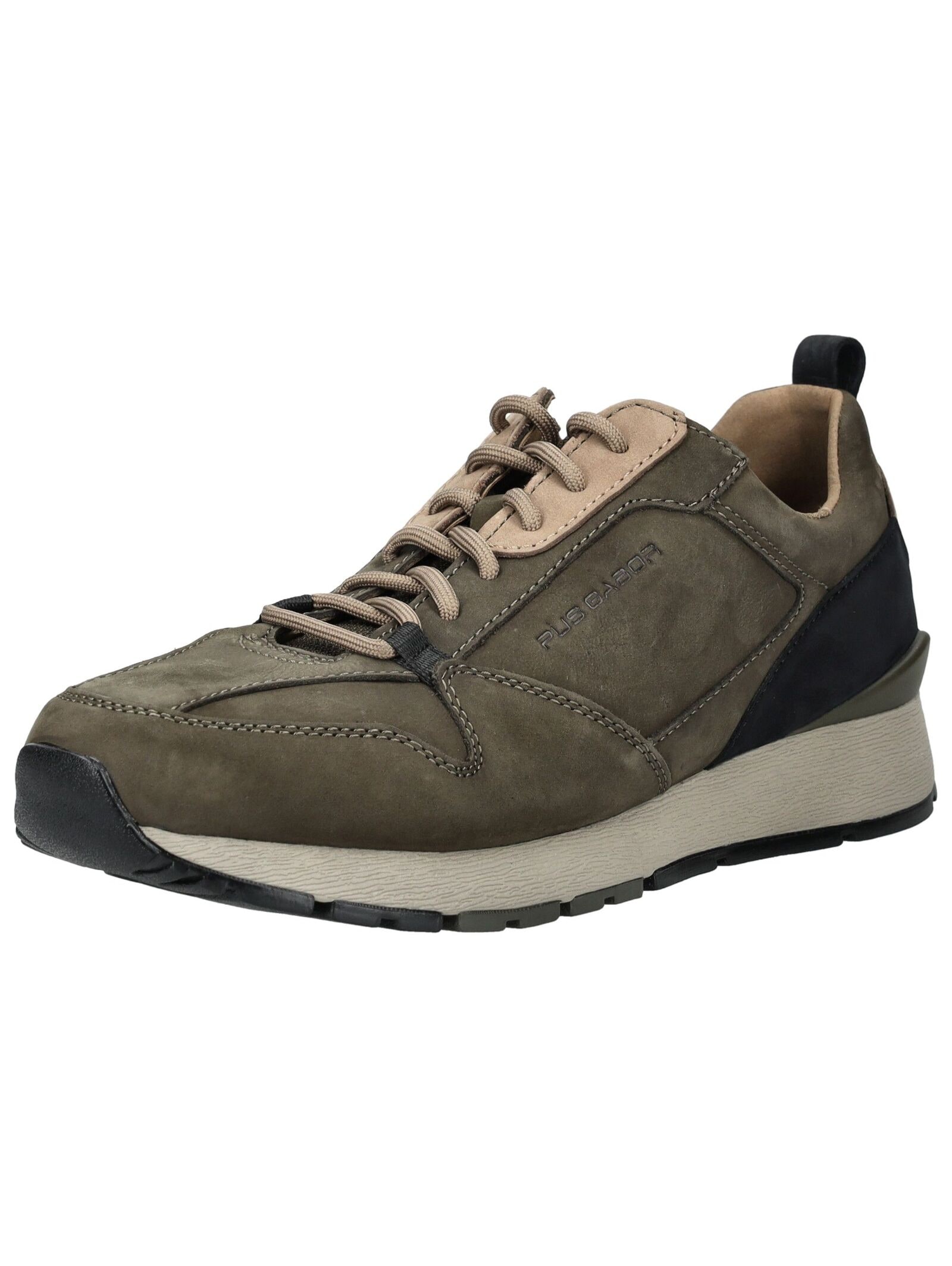Sneaker PIUS GABOR "Pius Gabor Sneaker Leder", Damen, Gr. 43, schwarz, grün, Leder, Schuhe Sneaker
