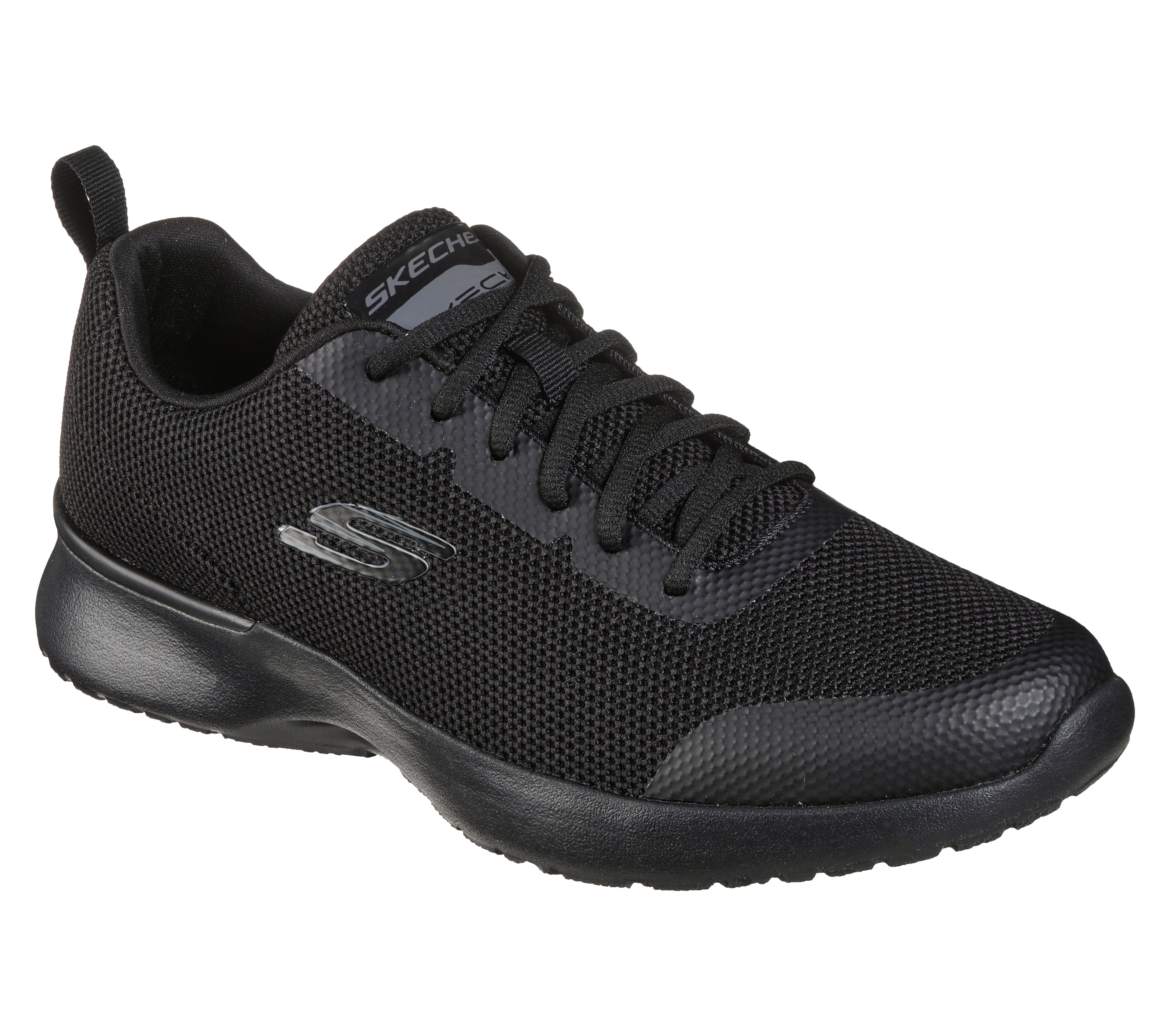 Sneaker SKECHERS "Skech-Air Dynamight", Damen, Gr. 48,5, schwarz, Schuhe Sneaker, Freizeitschuh, Halbschuh, Schnürschuh mit Memory Foam-Funktion