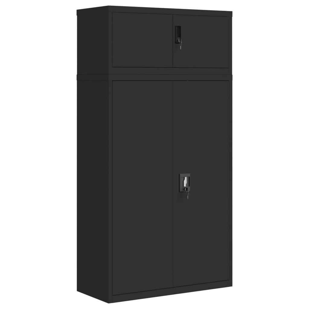 vidaXL Aktenschrank Schwarz 90x40x180 cm Stahl Image