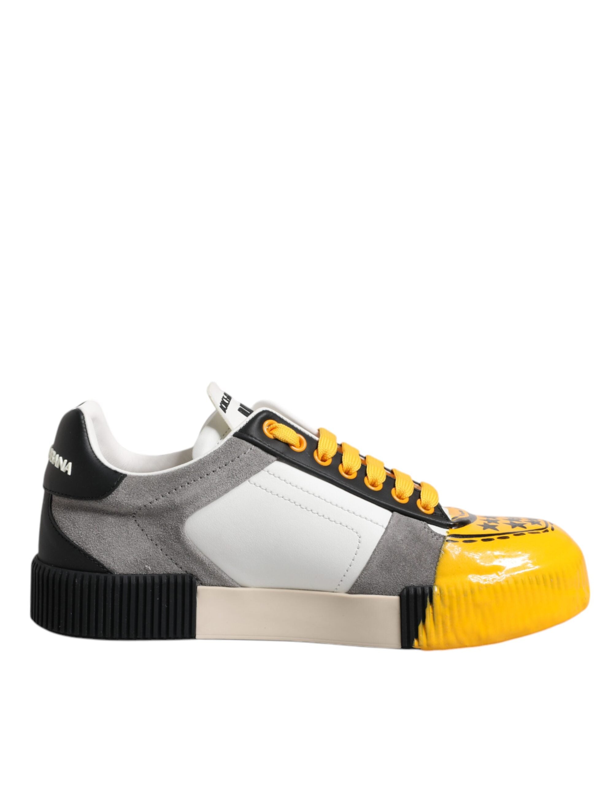Dolce & Gabbana Mehrfarbige Leder DNA Low Top Sneakers Schuhe