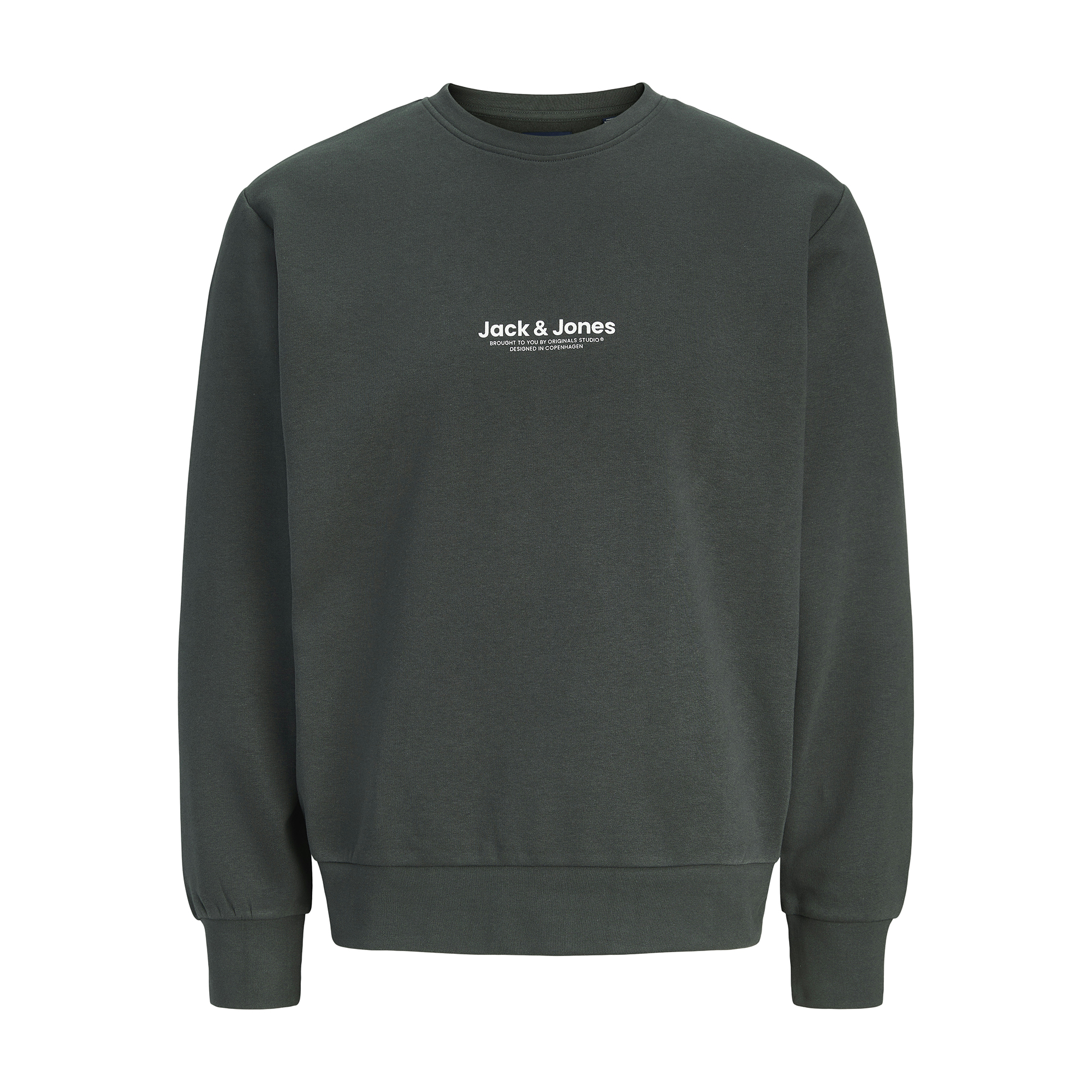 Jack & Jones Pullover Vesterbro Sweatshirt mit Rundhalsausschnitt Grün