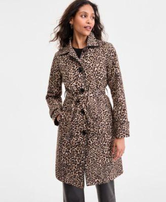 Michael Single Breasted Belted Trench Coat P Xxs Xxl - Brown - Michael Kors Coats
