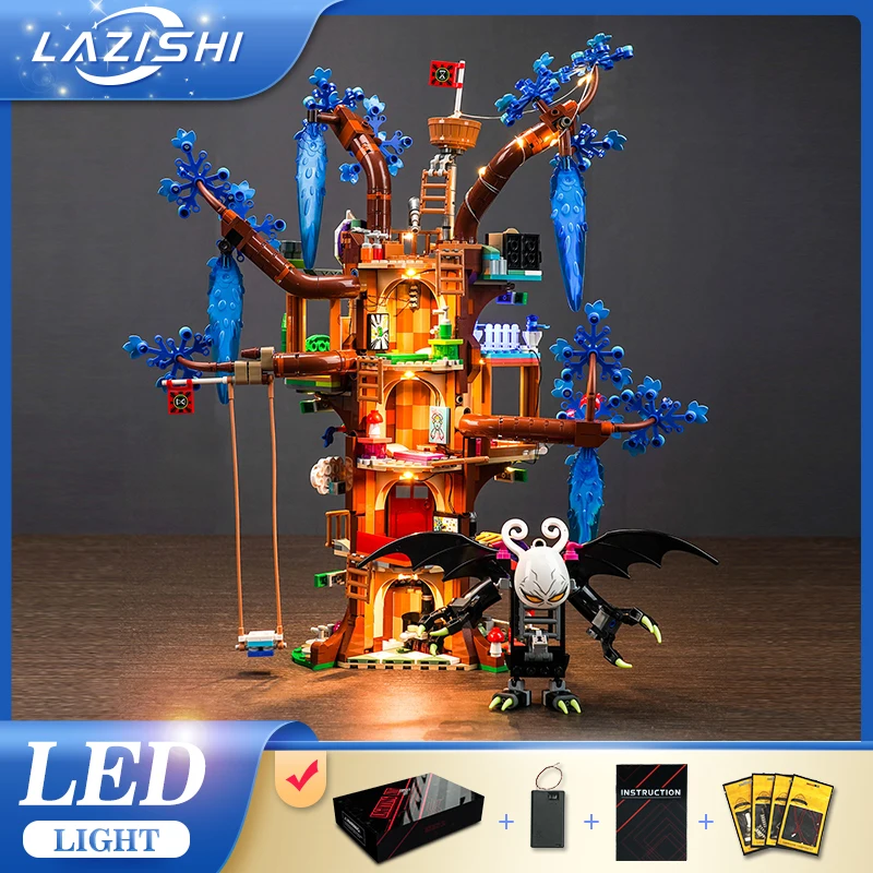 Lazishi LED-Licht 71461 Set geeignet für fantastische Baumhaus bausteine (nur einschl ießlich Beleuchtungs zubehör) Image